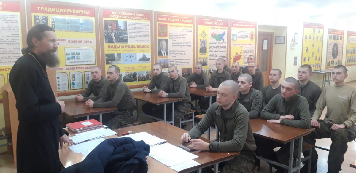 Богослужение в войсковой части села Ильинское