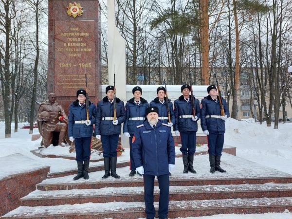 Митинг в День защитника Отечества в микрорайоне Авиационный г. Домодедово
