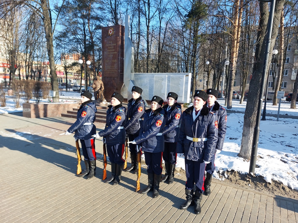 Митинг в День защитника Отечества в микрорайоне Авиационный города Домодедово