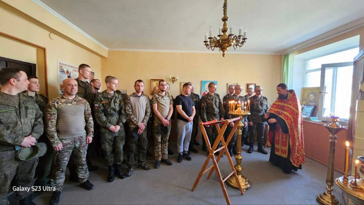 Поздравление военнослужащих войсковой части села Ильинское со Светлым Христовым Воскресением