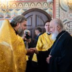 Поздравление Святейшего Патриарха Московского и всея Руси Кирилла с 50 – летием архиерейской хиротонии от духовенства и мирян Домодедовского благочиния